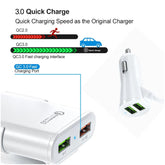 Muvit Multi Port Car Charger 40W with 4 USB Ports Turbo Car Charger 8.2A |2 USB Ports Driving seat | 2 USB Ports for Back seat Extended Cable Compatiable Smartphones Apple iPhone Android Devices (White)